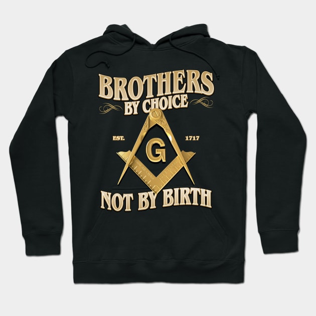 Brothers By Choice Masonic Freemason Hoodie by Master Mason Made